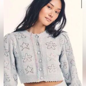 Lara by Love Shack multi color cropped cardigan